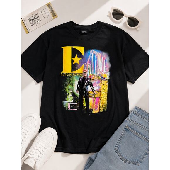 elton john Other - ELTON JOHN Farewell Yellow Brick Road 2022 Concert Tour T Shirt Size XL